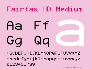 Fairfax HD Version 2019.12.08 Font Sample