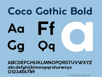 CocoGothic-Bold Version 3.001图片样张