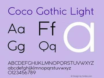 CocoGothic-Light Version 2.001图片样张