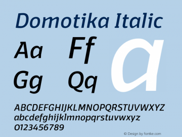 Domotika-Italic 1.000图片样张