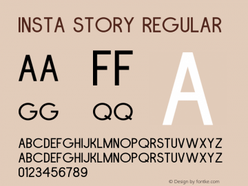 Insta Story Version 1.00;February 3, 2019;FontCreator 11.5.0.2430 64-bit图片样张