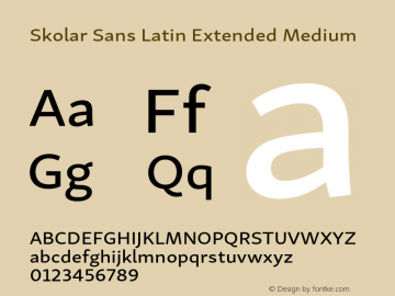 SkolarSansLatnEx-Me Version 2.004;PS 2.003;hotconv 1.0.88;makeotf.lib2.5.647800 Font Sample