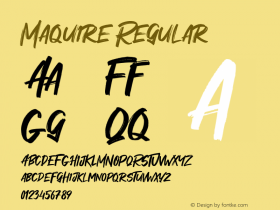 Maquire Version 1.000 Font Sample