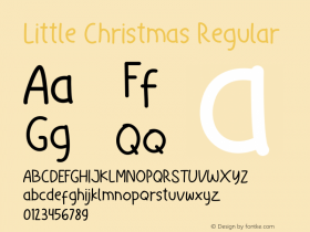 Little Christmas Version 1.002;Fontself Maker 3.4.0图片样张