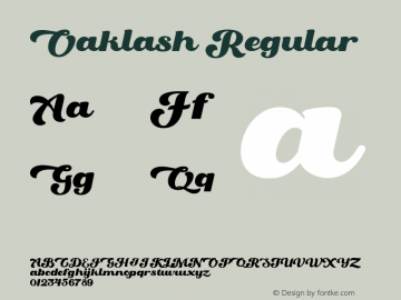 Oaklash Version 1.000;PS 001.001;hotconv 1.0.56图片样张