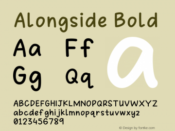 Alongside Bold Version 1.002;Fontself Maker 3.4.0 Font Sample