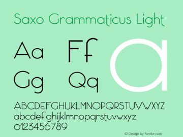 Saxo Grammaticus Light Version 1.002;Fontself Maker 3.4.0 Font Sample