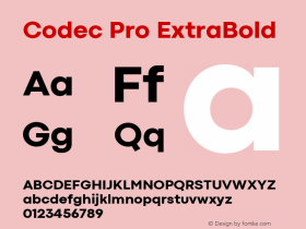 Codec Pro ExtraBold Version 1.000;hotconv 1.0.109;makeotfexe 2.5.65596图片样张