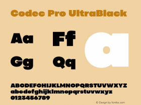 CodecPro-UltraBlack Version 1.000;hotconv 1.0.109;makeotfexe 2.5.65596 Font Sample