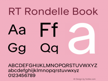 RT Rondelle Book Version 1.000 Font Sample