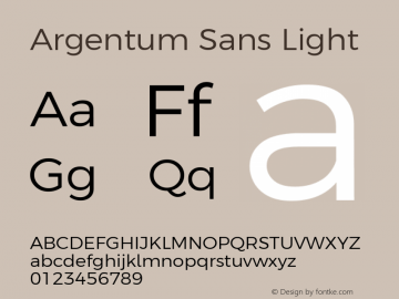 Argentum Sans Light Version 2.00;December 12, 2019;FontCreator 12.0.0.2547 64-bit; ttfautohint (v1.6) Font Sample