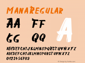 Mana Version 001.000 Font Sample