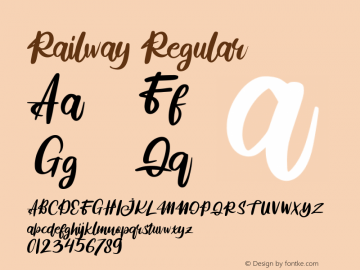 Railway Version 1.000 Font Sample