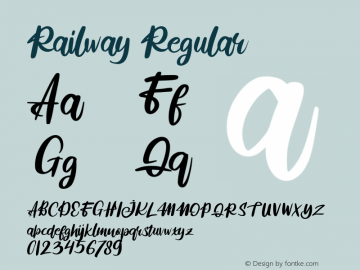Railway Version 1.000 Font Sample