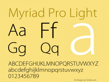 MyriadPro-Light Version 2.037;PS 2.000;hotconv 1.0.51;makeotf.lib2.0.18671图片样张