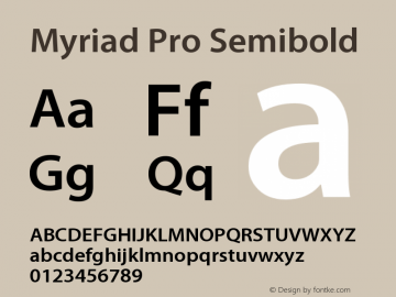 MyriadPro-Semibold Version 2.037;PS 2.000;hotconv 1.0.51;makeotf.lib2.0.18671图片样张