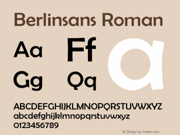 Berlinsans-Roman 001.000 Font Sample