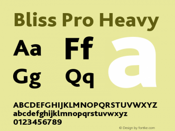 BlissPro-Heavy 001.001 Font Sample