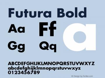 Futura-Bold 001.001 Font Sample