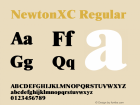 NewtonXC 001.000 Font Sample