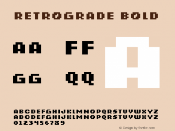 Retrograde Bold Version 1.000;hotconv 1.0.109;makeotfexe 2.5.65596 Font Sample