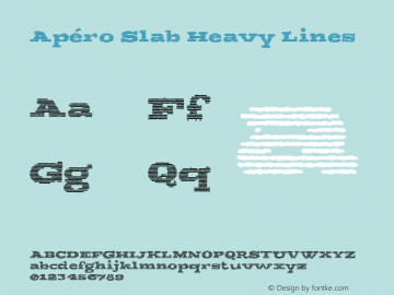 Apero Slab Heavy Lines Version 1.000;PS 001.000;hotconv 1.0.88;makeotf.lib2.5.64775 Font Sample