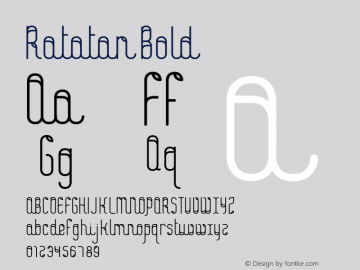 Ratatan-Bold Version 2.001;PS 002.001;hotconv 1.0.88;makeotf.lib2.5.64775 Font Sample