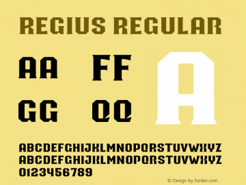 Regius 1.000 Font Sample