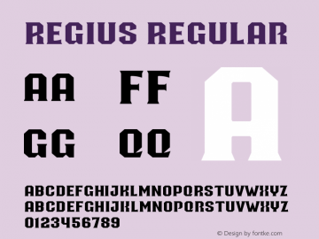 Regius 1.000 Font Sample