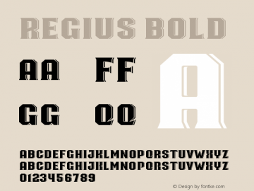 Regius-Bold 1.000 Font Sample