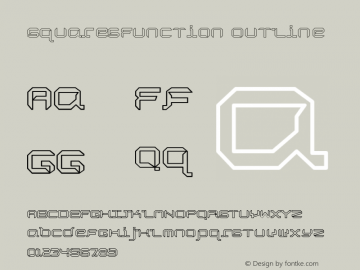 SquaresFunction Outline Version 2.0 Font Sample
