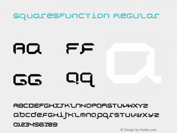 SquaresFunction Version 2.0 Font Sample