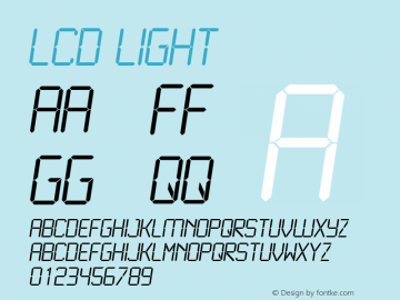 LCD Light Altsys Fontographer 4.0.4 1998/01/23图片样张