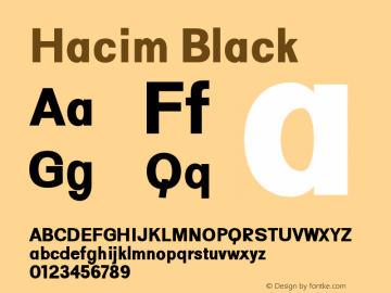 Hacim-Black 0.1.0 Font Sample