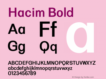 Hacim-Bold 0.1.0 Font Sample