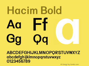 Hacim Bold 0.1.0 Font Sample