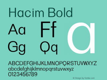 Hacim Medium 0.1.0 Font Sample