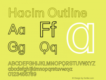 Hacim-Outline 0.1.0 Font Sample