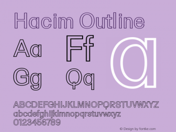 Hacim Outline 0.1.0 Font Sample