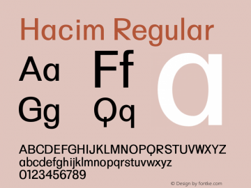 Hacim-Regular 0.1.0 Font Sample