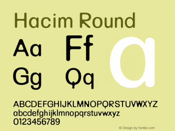 Hacim-Round 0.1.0 Font Sample