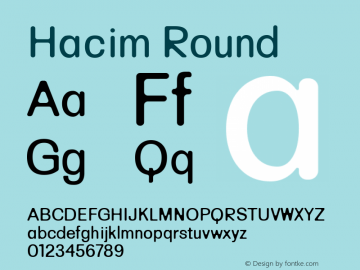 Hacim Round 0.1.0 Font Sample