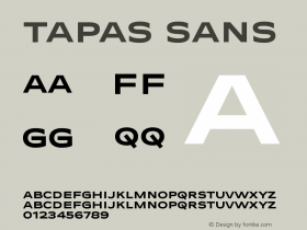 Tapas Sans Version 1.00 Font Sample