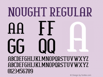 Nought Version 1.000 Font Sample