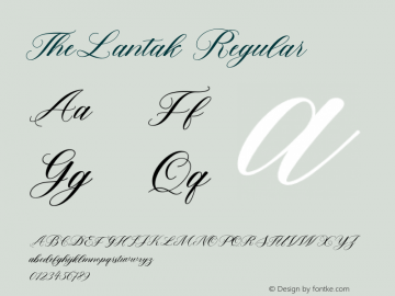 TheLantak Version 1.000 Font Sample