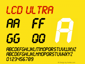 LCD Ultra Altsys Fontographer 4.0.4 1998/01/23图片样张