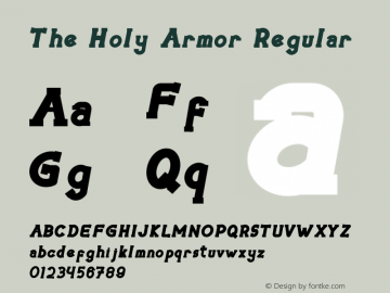 The Holy Armor Version 1.002;Fontself Maker 3.4.0图片样张