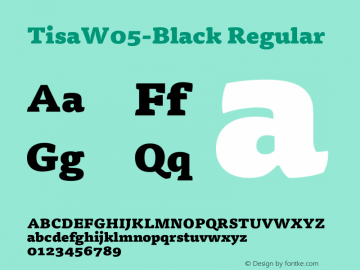 Tisa W05 Black Version 7.60 Font Sample