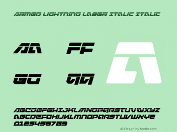 Armed Lightning Laser Italic Version 1.2; 2019图片样张