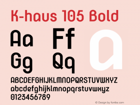 Khaus105-Bold Version 1.00 Font Sample